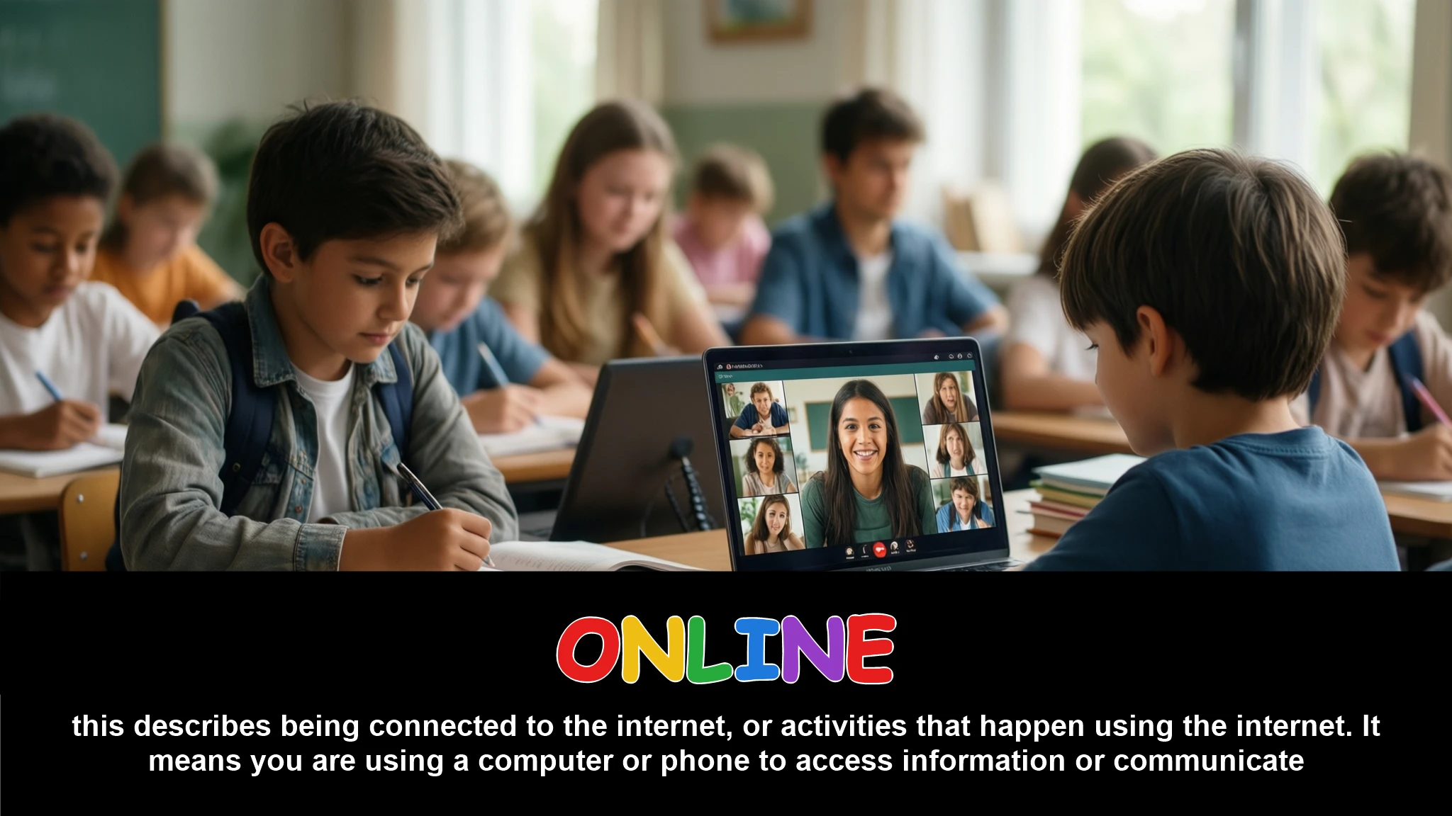 English Illustration for online